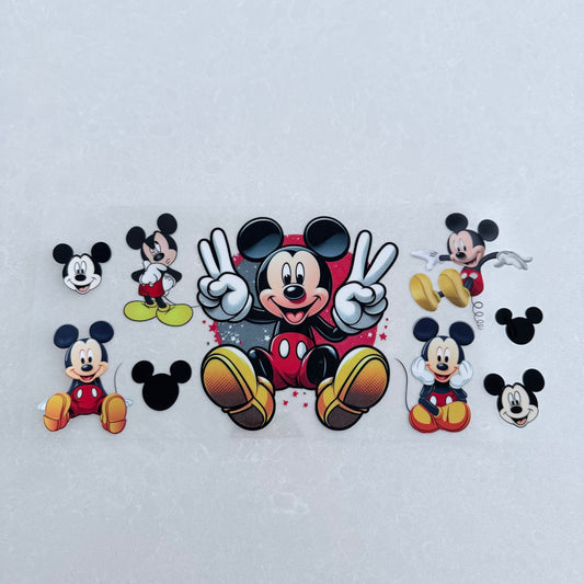 Single Sided UV DTF Wrap 16oz Tumbler Transfer (24cm x 11cm) boy mouse peace