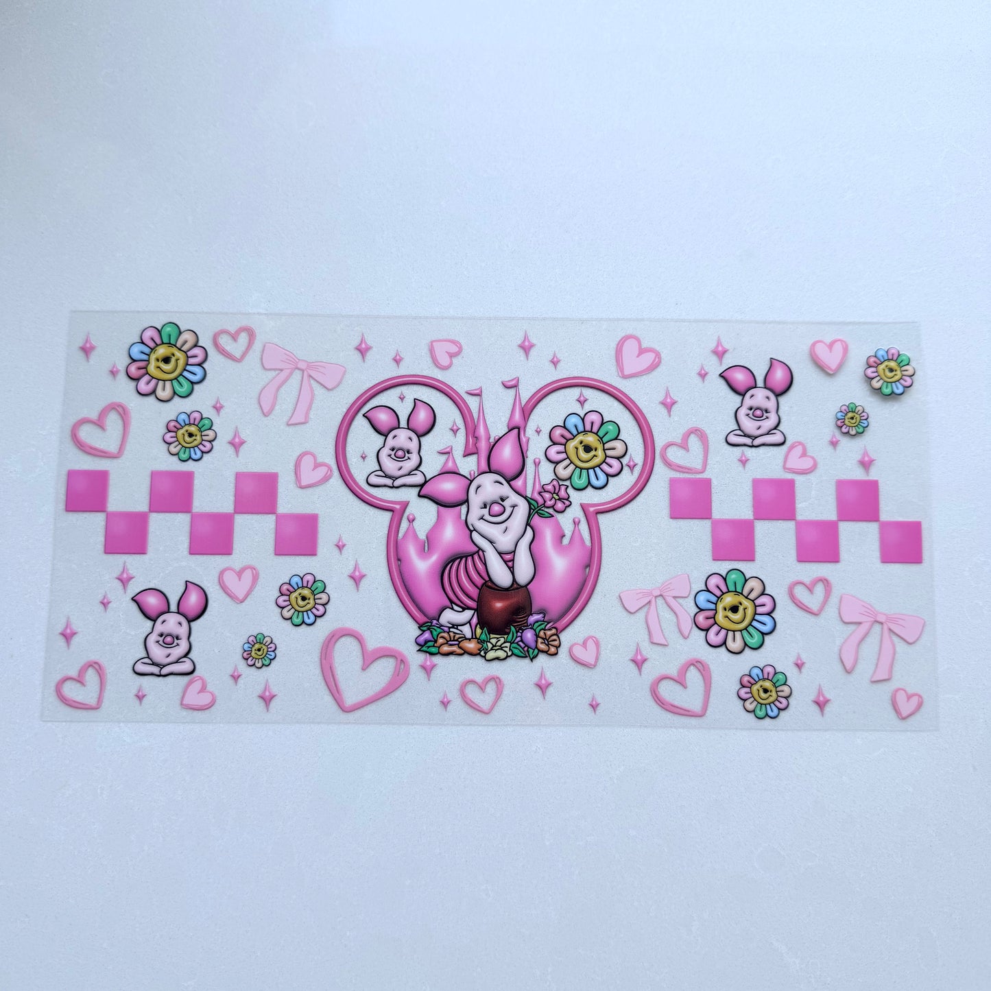 Double Sided UVDTF Wrap | 16oz Tumbler Transfer | 24cm x 11cm | Honey Bear & Friends | 87