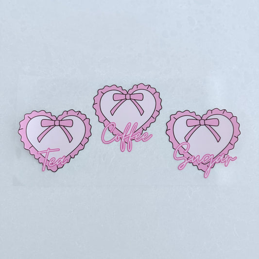 Tea, Coffee & Sugar Canister | UVDTF Wrap Set | Design 3