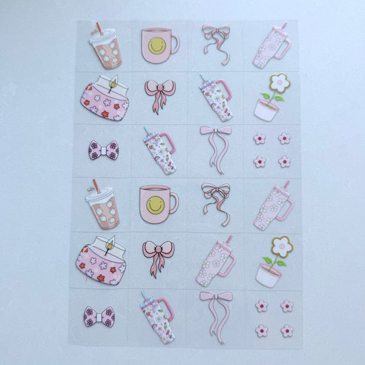 Premium A5 Kiss Cut UVDTF Wraps | A5 Transfer Sheet | Ready to Apply | Drinks 7
