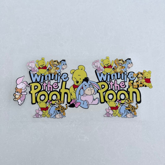 Single Sided UV DTF Wrap 16oz Tumbler Transfer (24cm x 11cm) honey bear & friends double