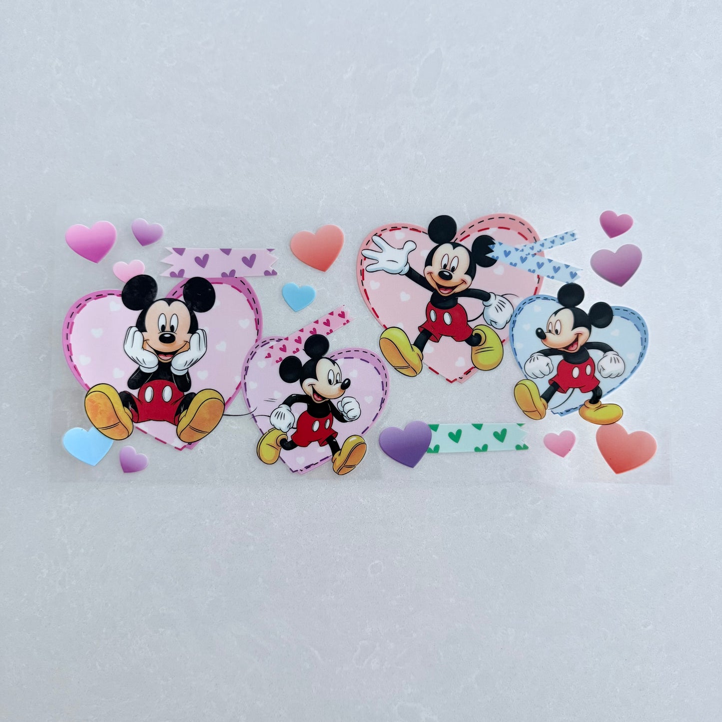 Single Sided UV DTF Wrap 16oz Tumbler Transfer (24cm x 11cm) boy mouse hearts