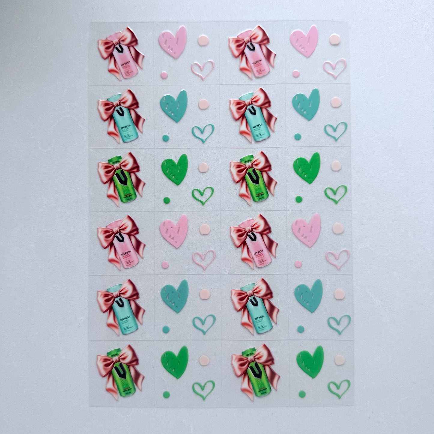 Premium A5 Kiss Cut UVDTF Wraps | A5 Transfer Sheet | Ready to Apply | Drinks 1