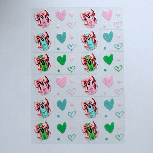 Premium A5 Kiss Cut UVDTF Wraps | A5 Transfer Sheet | Ready to Apply | Drinks 1