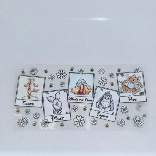Double Sided UVDTF Wrap | 16oz Tumbler Transfer | 24cm x 11cm | Honey Bear & Friends | 93