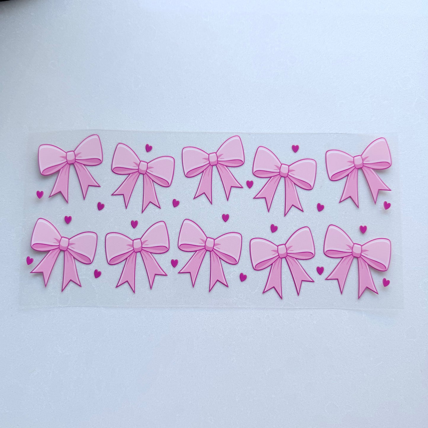 Double Sided UVDTF Wrap | 16oz Tumbler Transfer | 24cm x 11cm | Bows 4