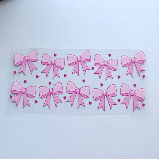 Double Sided UVDTF Wrap | 16oz Tumbler Transfer | 24cm x 11cm | Bows 4