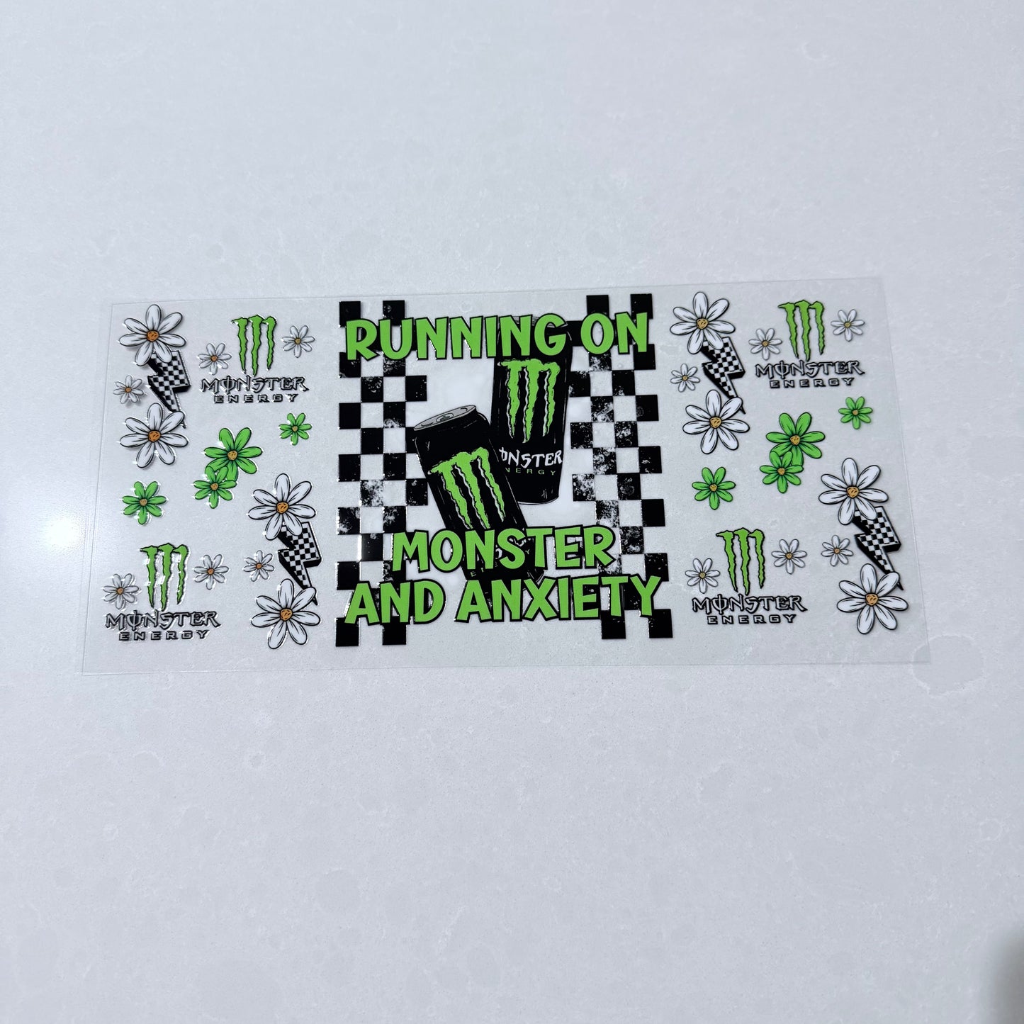 Double Sided UVDTF Wrap | 16oz Tumbler Transfer | 24cm x 11cm | Drinks | 34