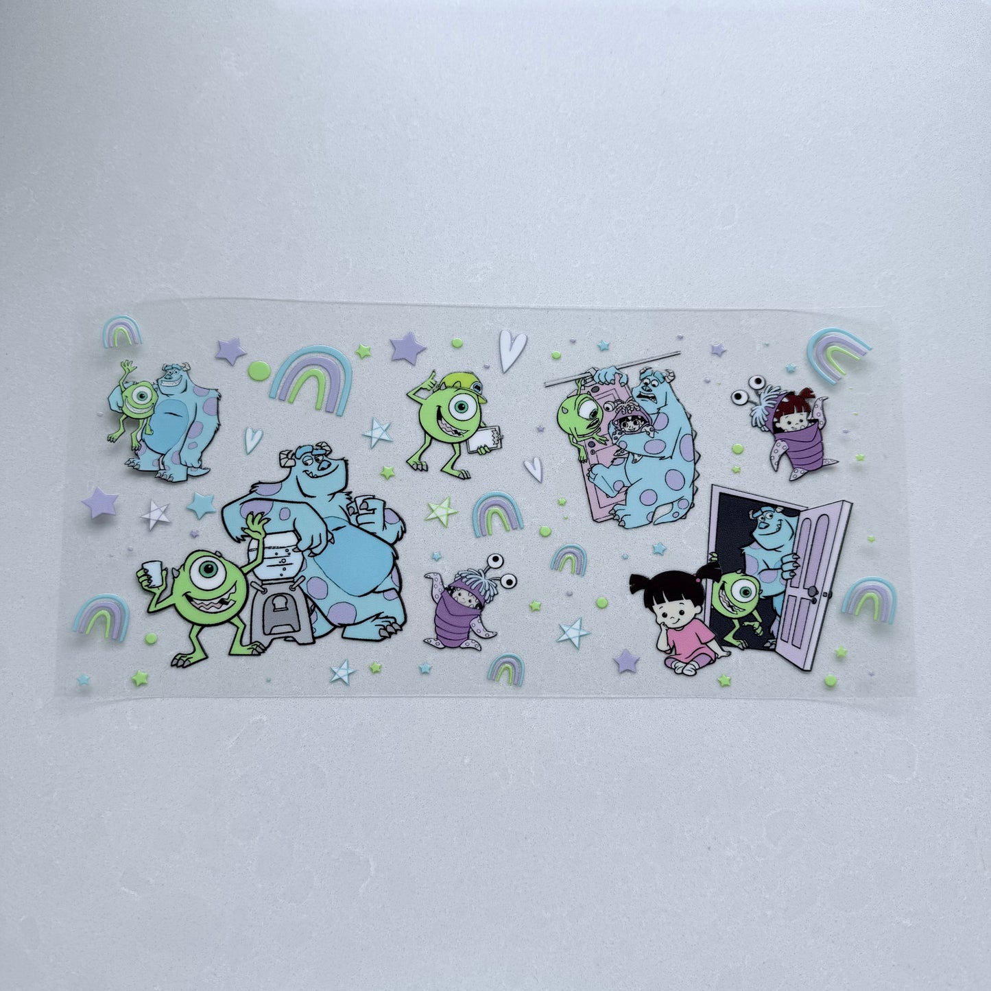 Double Sided UVDTF Wrap | 16oz Tumbler Transfer | 24cm x 11cm | characters 24