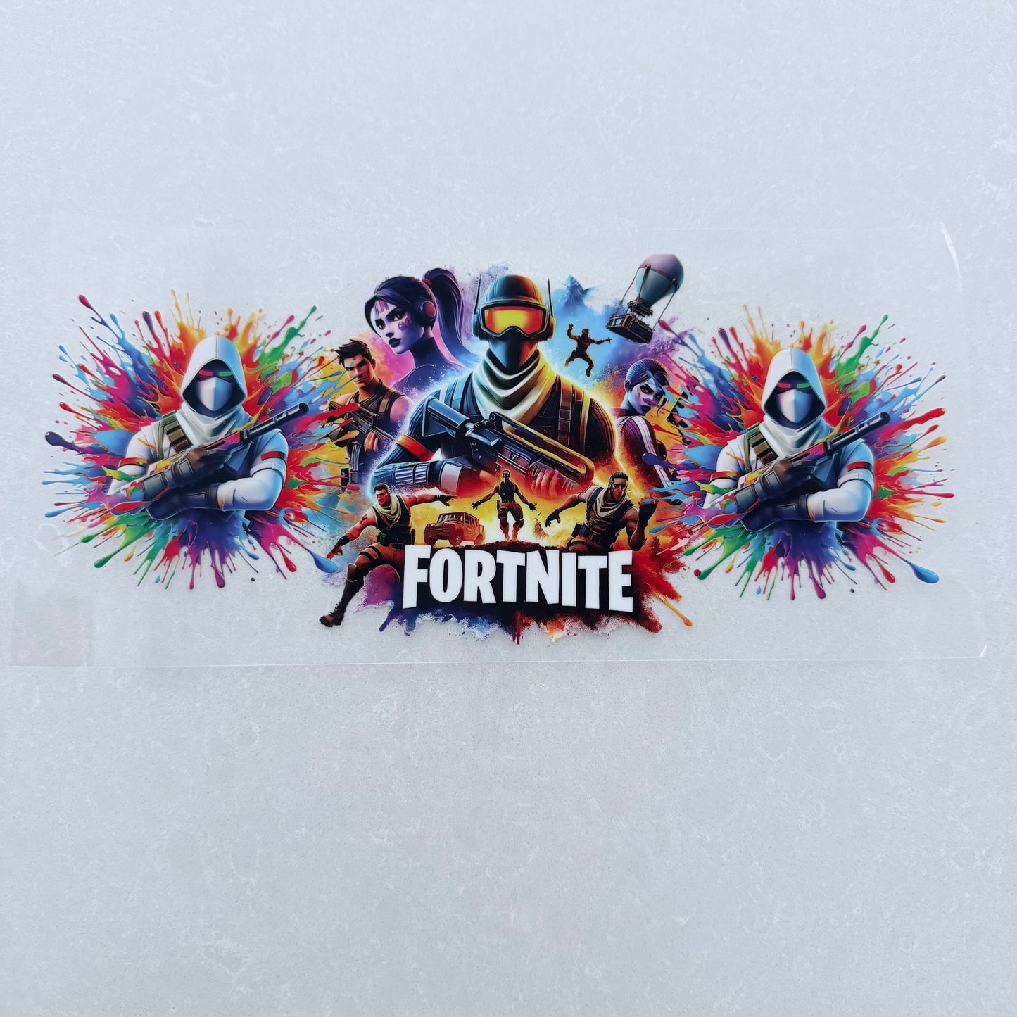 Single Sided UV DTF Wrap 16oz Tumbler Transfer (24cm x 11cm) male design Fortnite