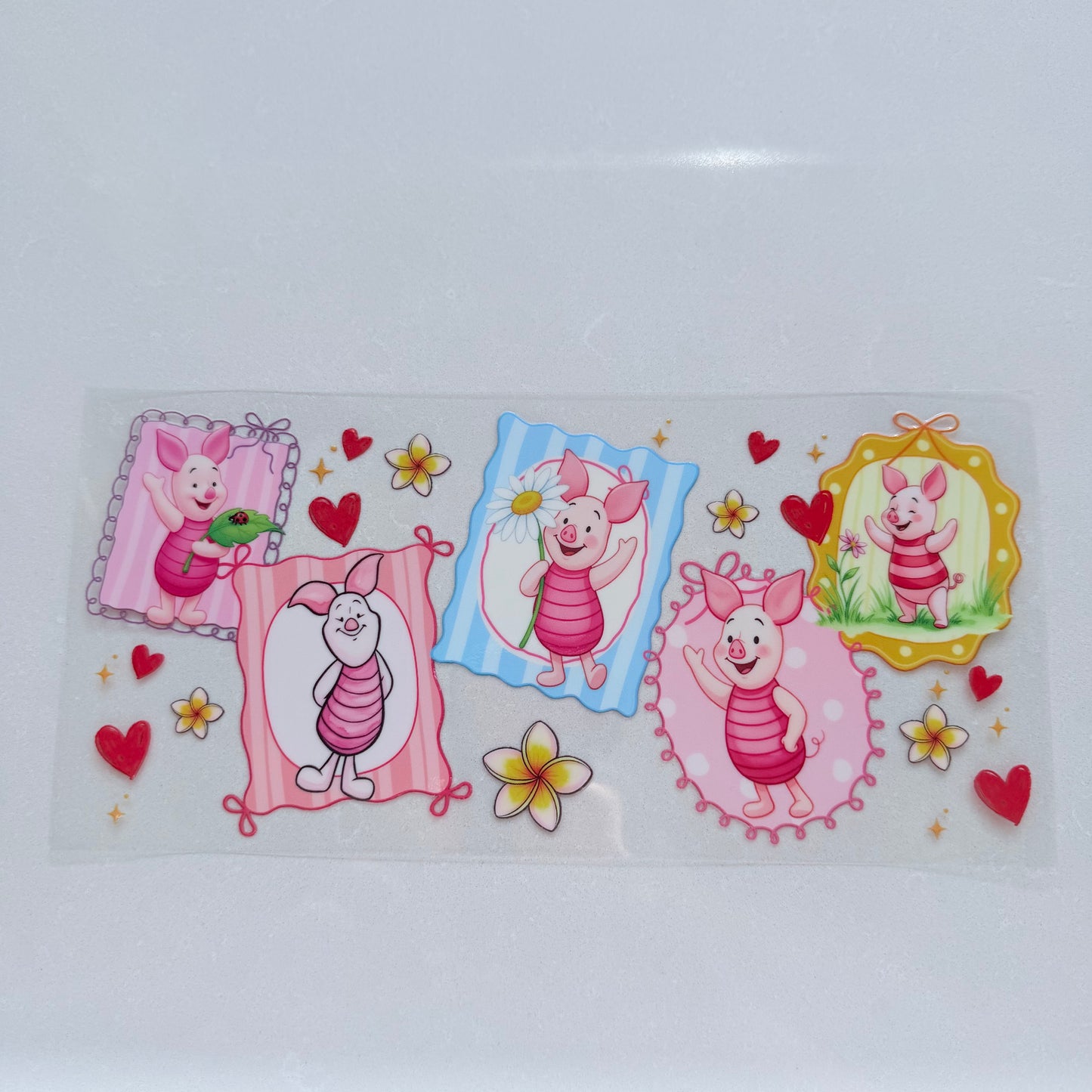 Double Sided UVDTF Wrap | 16oz Tumbler Transfer | 24cm x 11cm | Honey Bear & Friends | 107