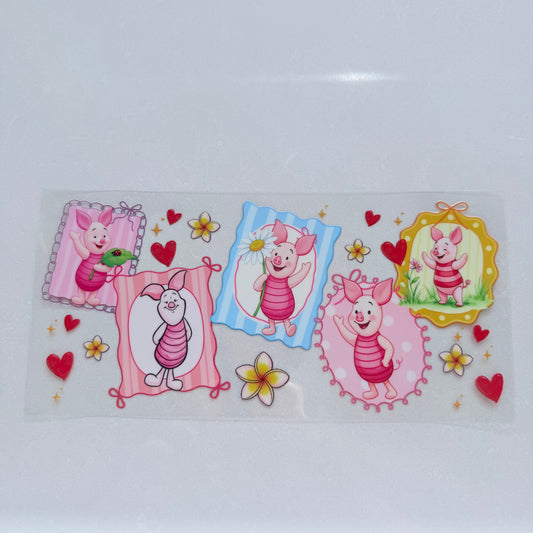 Double Sided UVDTF Wrap | 16oz Tumbler Transfer | 24cm x 11cm | Honey Bear & Friends | 107