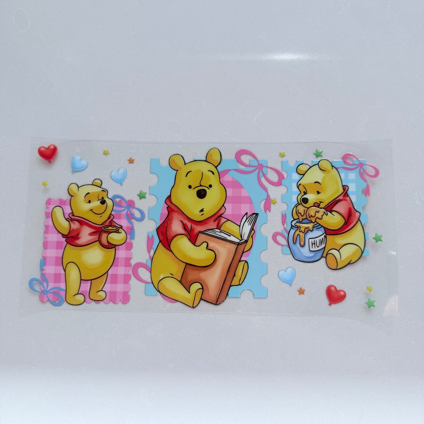 Double Sided UVDTF Wrap | 16oz Tumbler Transfer | 24cm x 11cm | Honey Bear & Friends | 102