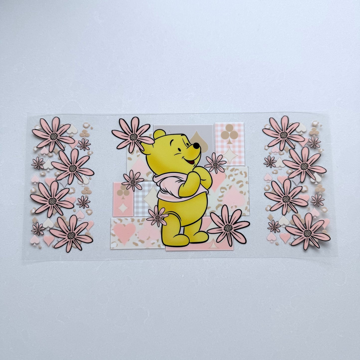 Double Sided UVDTF Wrap | 16oz Tumbler Transfer | 24cm x 11cm | Honey Bear & Friends | 60