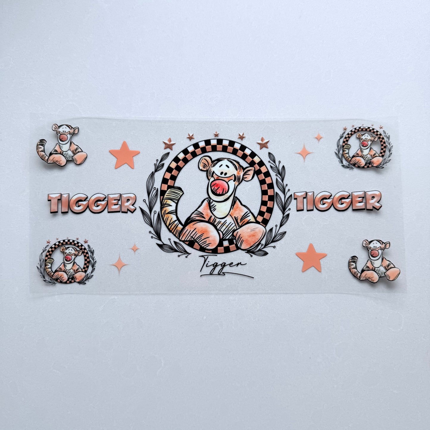 Double Sided UVDTF Wrap | 16oz Tumbler Transfer | 24cm x 11cm | Honey Bear & Friends | 65