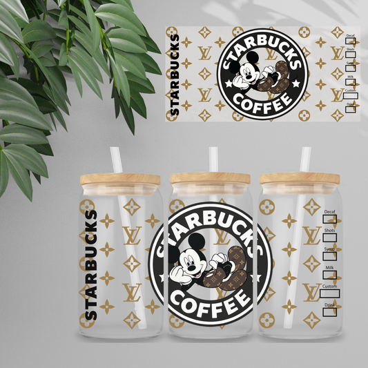 Double Sided UV DTF Wrap 16oz Tumbler Transfer (24cm x 11cm) Design 92