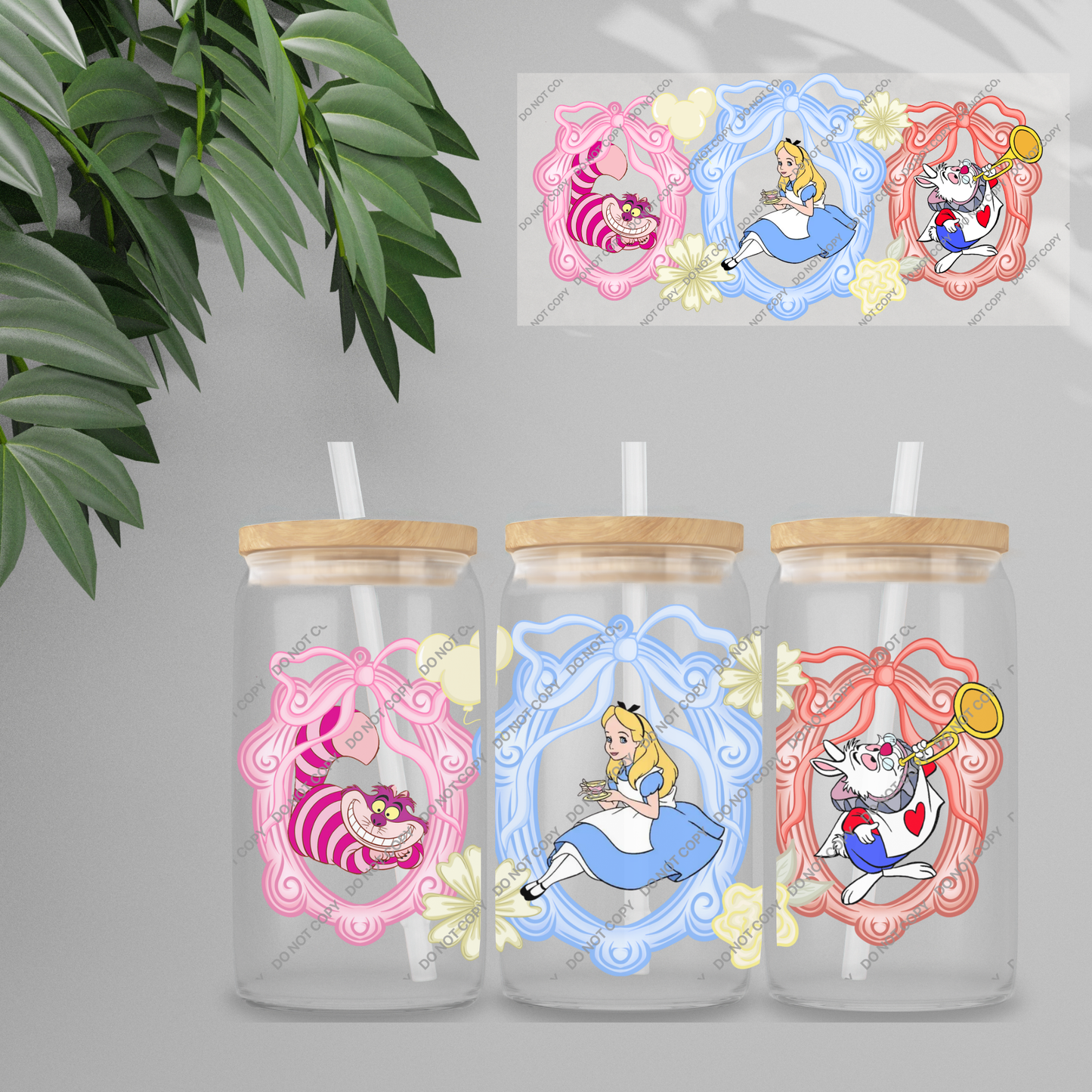 Double Sided UVDTF Wrap | 16oz Tumbler Transfer | 24cm x 11cm | characters 142