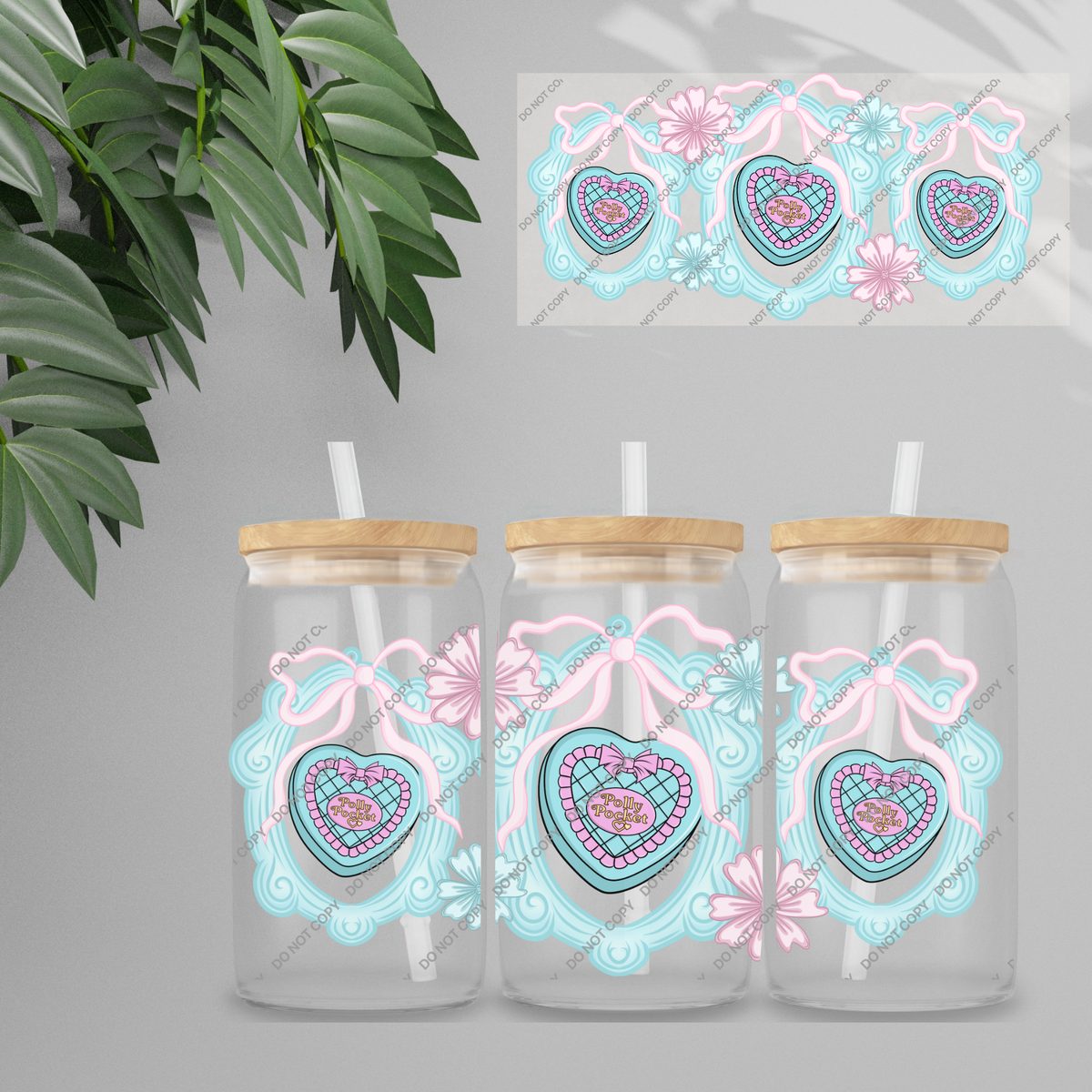 Double Sided UVDTF Wrap | 16oz Tumbler Transfer | 24cm x 11cm | characters 140