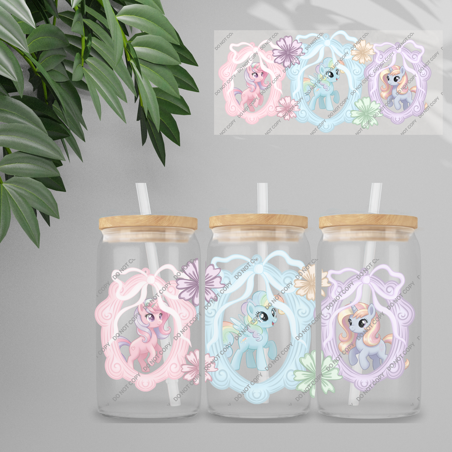 Double Sided UVDTF Wrap | 16oz Tumbler Transfer | 24cm x 11cm | characters 138