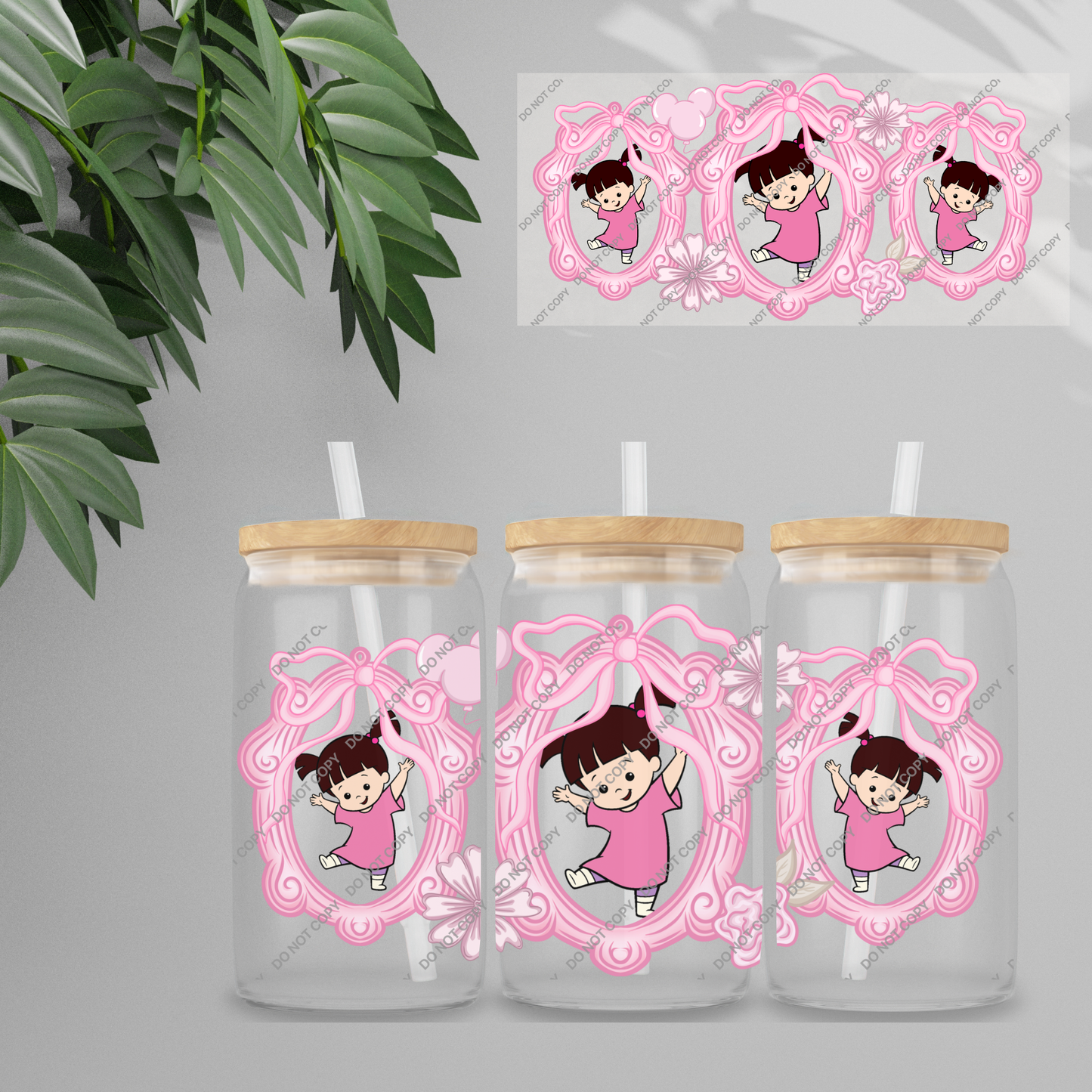 Double Sided UVDTF Wrap | 16oz Tumbler Transfer | 24cm x 11cm | characters 137