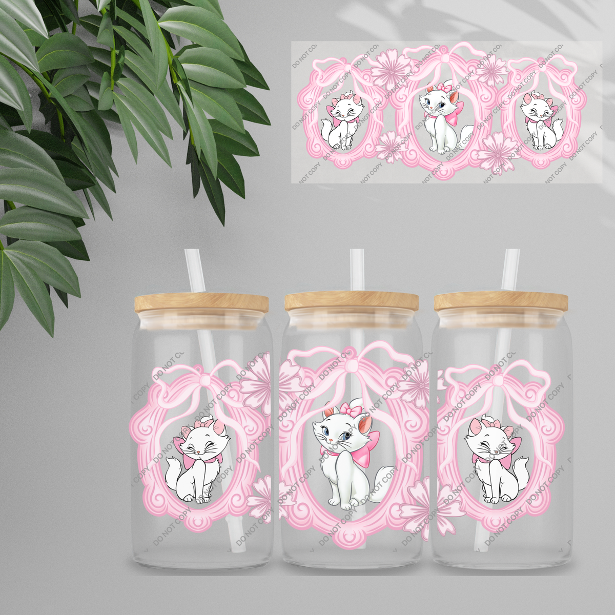 Double Sided UVDTF Wrap | 16oz Tumbler Transfer | 24cm x 11cm | characters 136