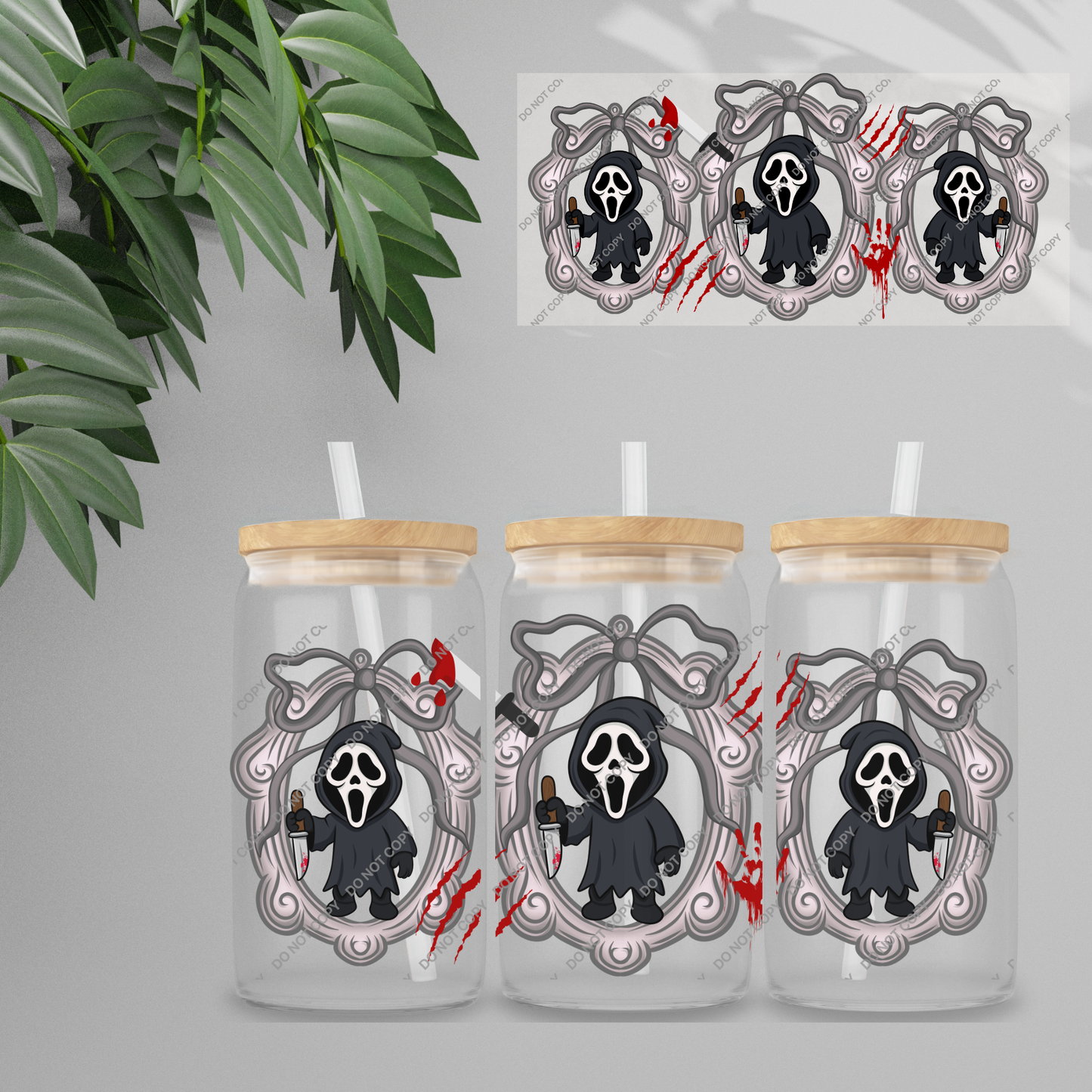 Double Sided UVDTF Wrap | 16oz Tumbler Transfer | 24cm x 11cm | characters 133