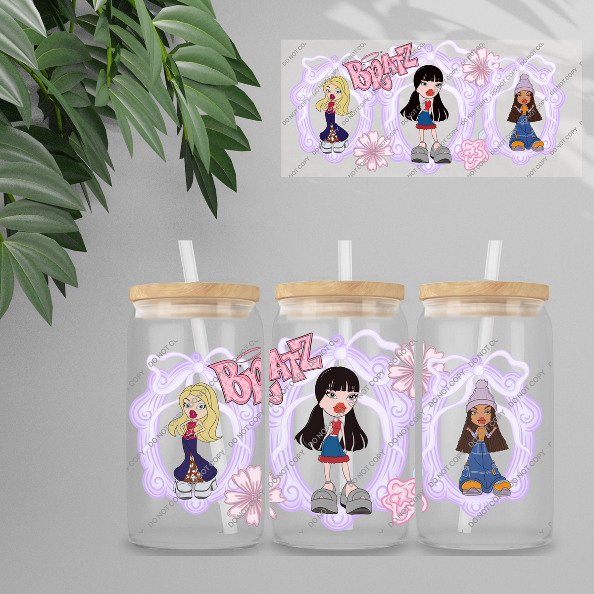 Double Sided UVDTF Wrap | 16oz Tumbler Transfer | 24cm x 11cm | characters 131