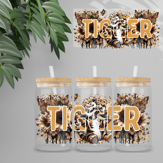 Double Sided UVDTF Wrap | 16oz Tumbler Transfer | 24cm x 11cm | Honey Bear & Friends | 35