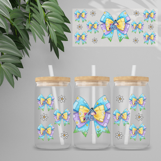 Double Sided UVDTF Wrap | 16oz Tumbler Transfer | 24cm x 11cm | Honey Bear & Friends | 39