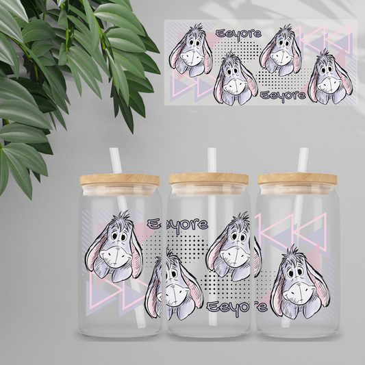 Double Sided UVDTF Wrap | 16oz Tumbler Transfer | 24cm x 11cm | Honey Bear & Friends | 19