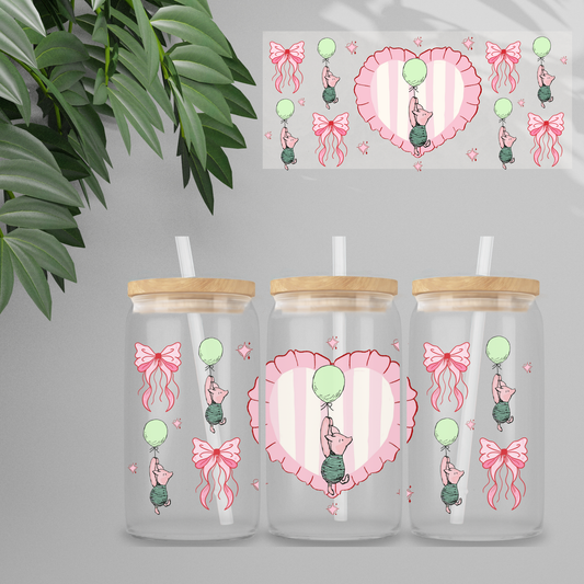 Double Sided UVDTF Wrap | 16oz Tumbler Transfer | 24cm x 11cm | Honey Bear & Friends | 30