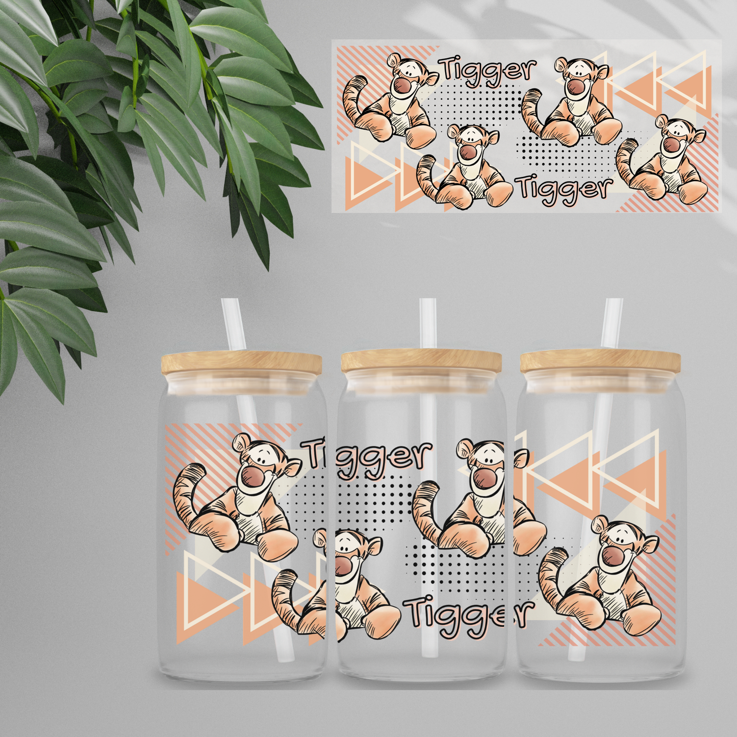Double Sided UVDTF Wrap | 16oz Tumbler Transfer | 24cm x 11cm | Honey Bear & Friends | 18