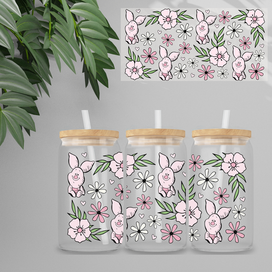 Double Sided UVDTF Wrap | 16oz Tumbler Transfer | 24cm x 11cm | Honey Bear & Friends | 45