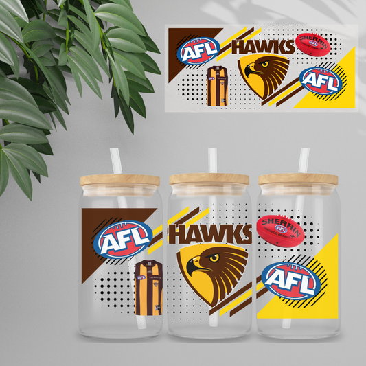 Double Sided UVDTF Wrap | 16oz Tumbler Transfer | 24cm x 11cm | Sports | 14