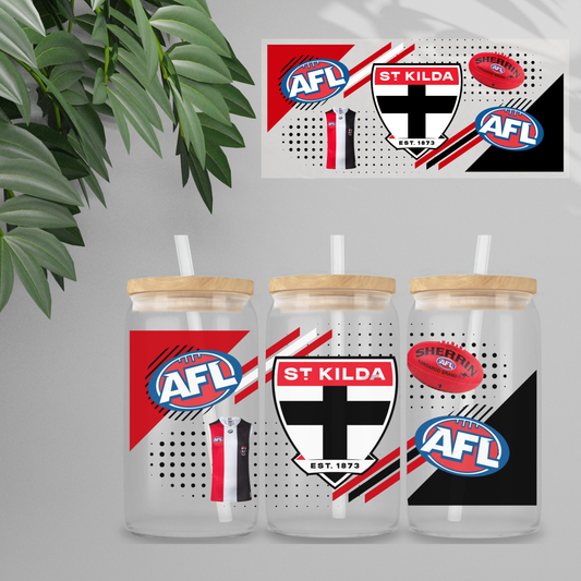 Double Sided UVDTF Wrap | 16oz Tumbler Transfer | 24cm x 11cm | Sports | 1