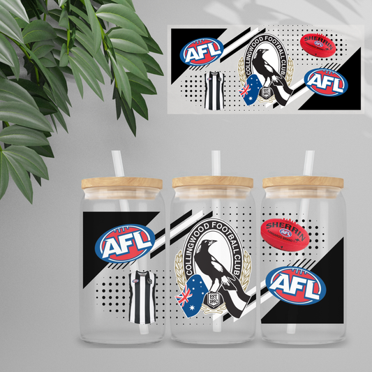 Double Sided UVDTF Wrap | 16oz Tumbler Transfer | 24cm x 11cm | Sports | 17