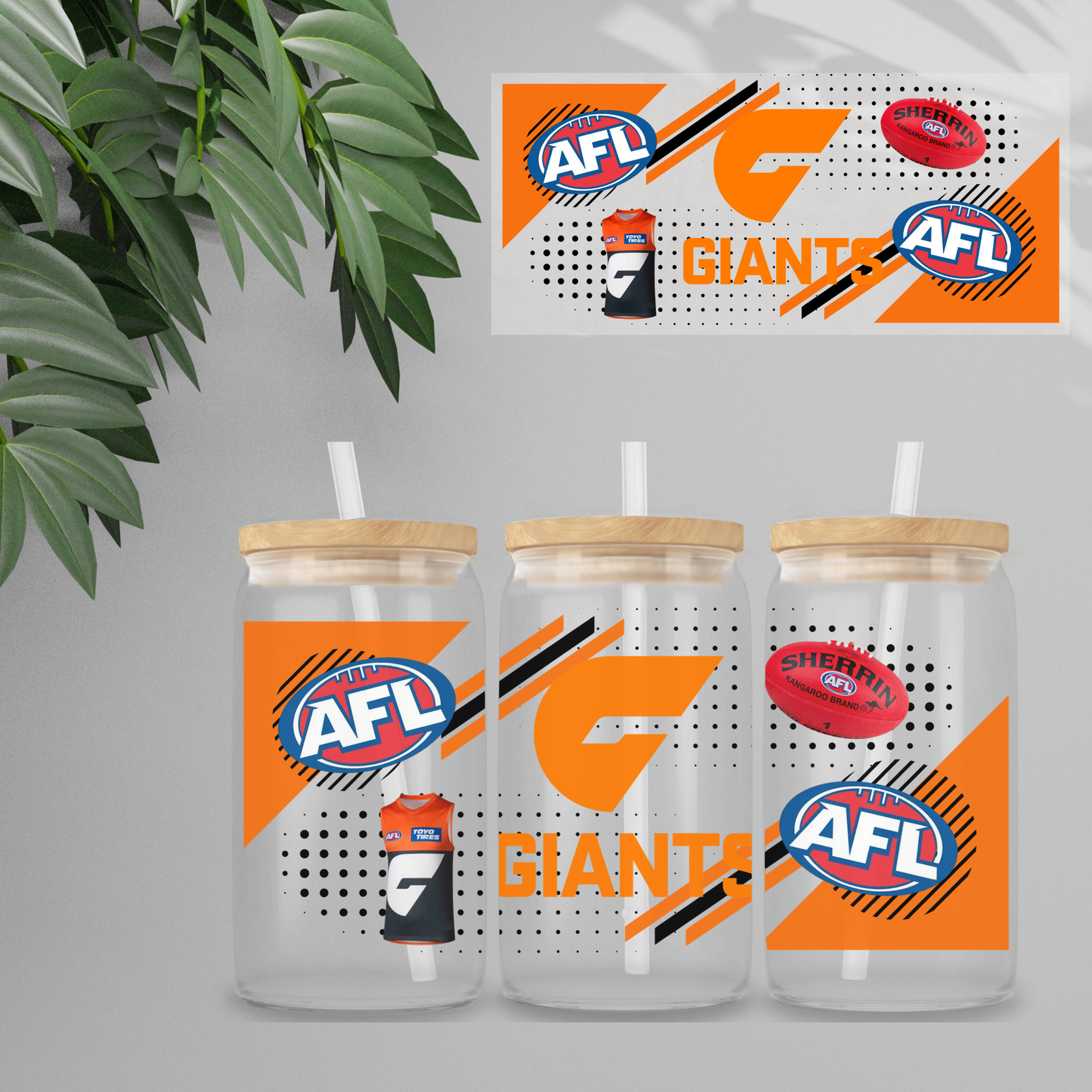 Double Sided UVDTF Wrap | 16oz Tumbler Transfer | 24cm x 11cm | Sports | 18