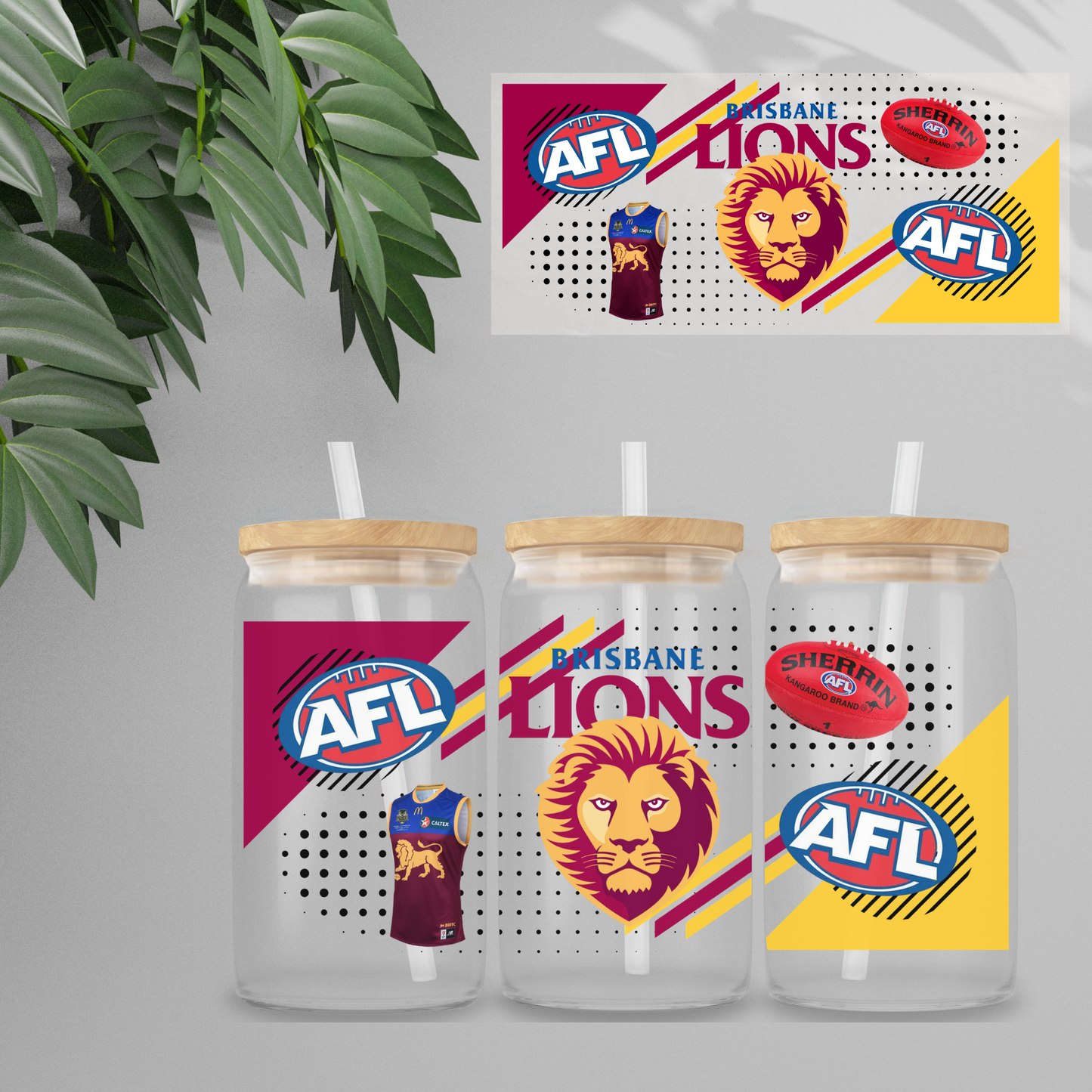 Double Sided UVDTF Wrap | 16oz Tumbler Transfer | 24cm x 11cm | Sports | 16