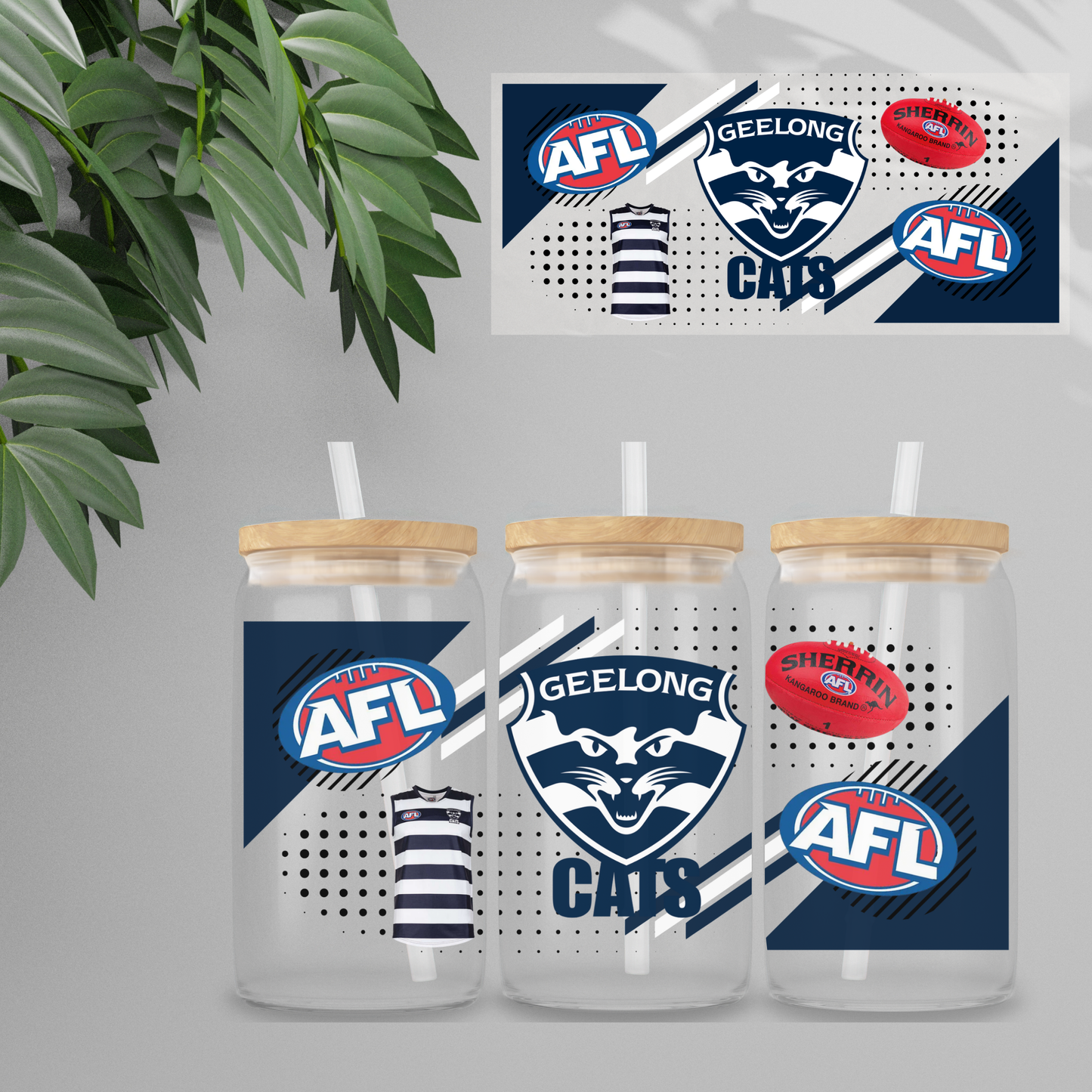 Double Sided UVDTF Wrap | 16oz Tumbler Transfer | 24cm x 11cm | Sports | 9