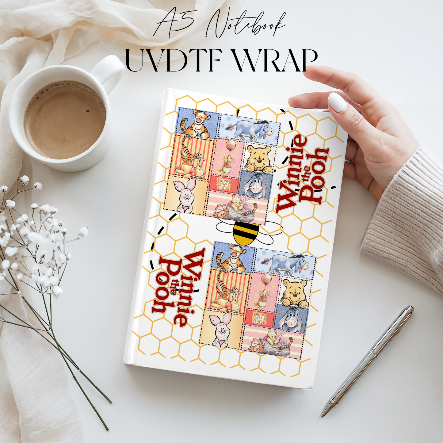 Premium A5 Notebook UVDTF Wraps | A5 Transfer | Design 16