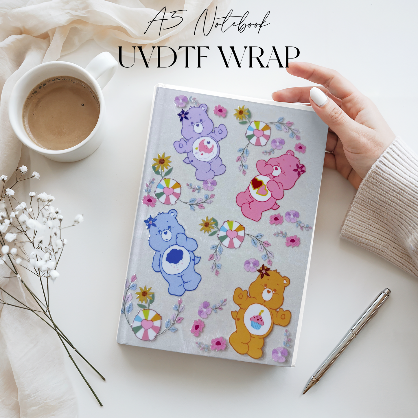 Premium A5 Notebook UVDTF Wraps | A5 Transfer | Design 28