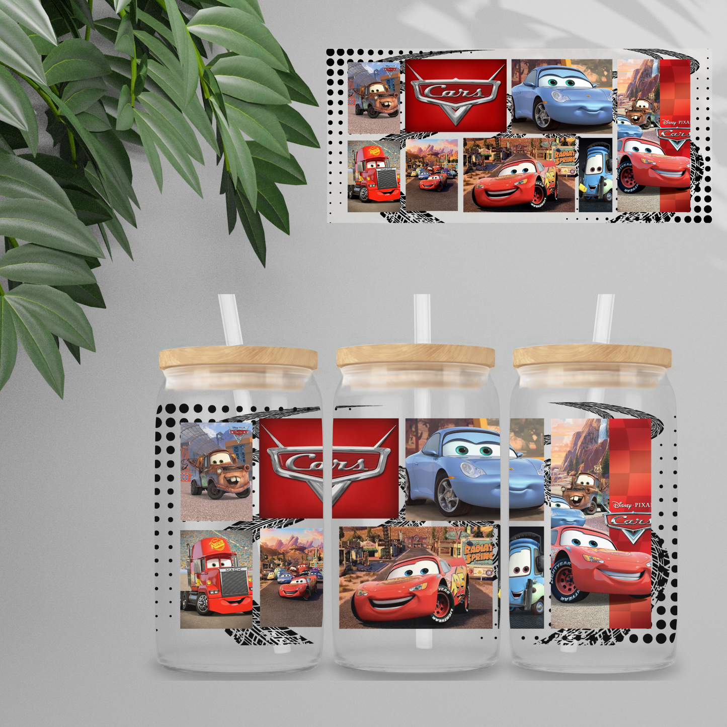Double Sided UVDTF Wrap | 16oz Tumbler Transfer | 24cm x 11cm | characters 4