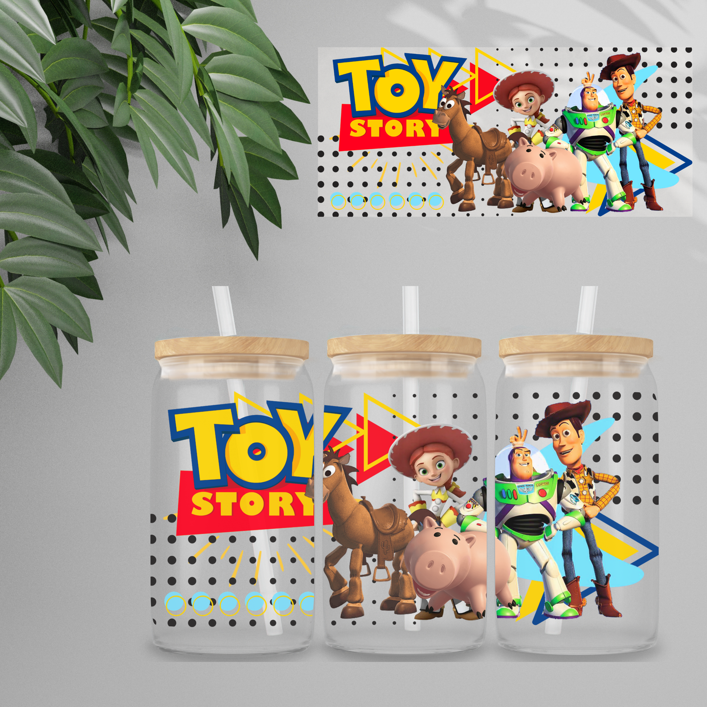 Double Sided UVDTF Wrap | 16oz Tumbler Transfer | 24cm x 11cm | characters 2