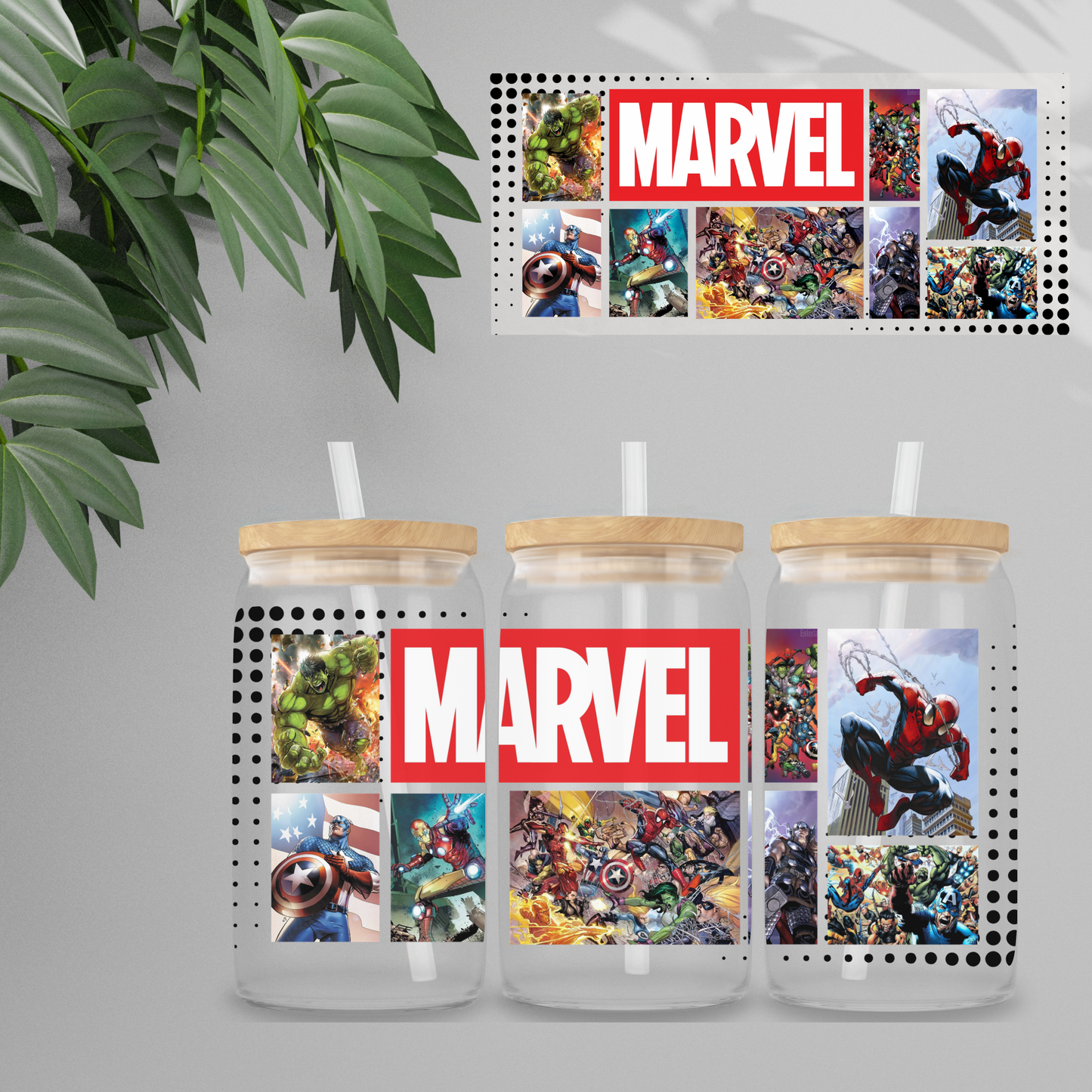 Double Sided UVDTF Wrap | 16oz Tumbler Transfer | 24cm x 11cm | characters 7