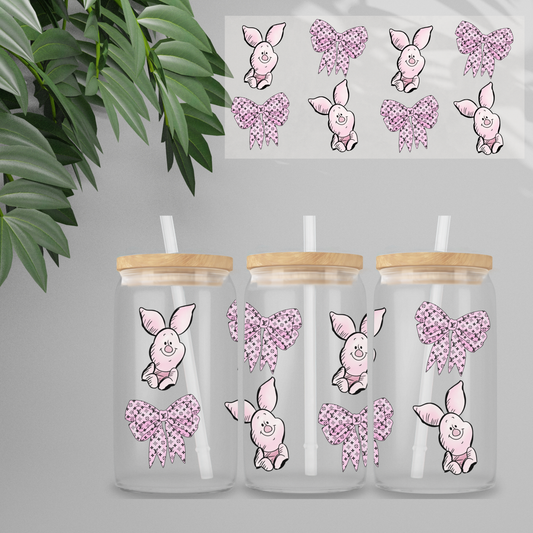 Double Sided UVDTF Wrap | 16oz Tumbler Transfer | 24cm x 11cm | Honey Bear & Friends | 113