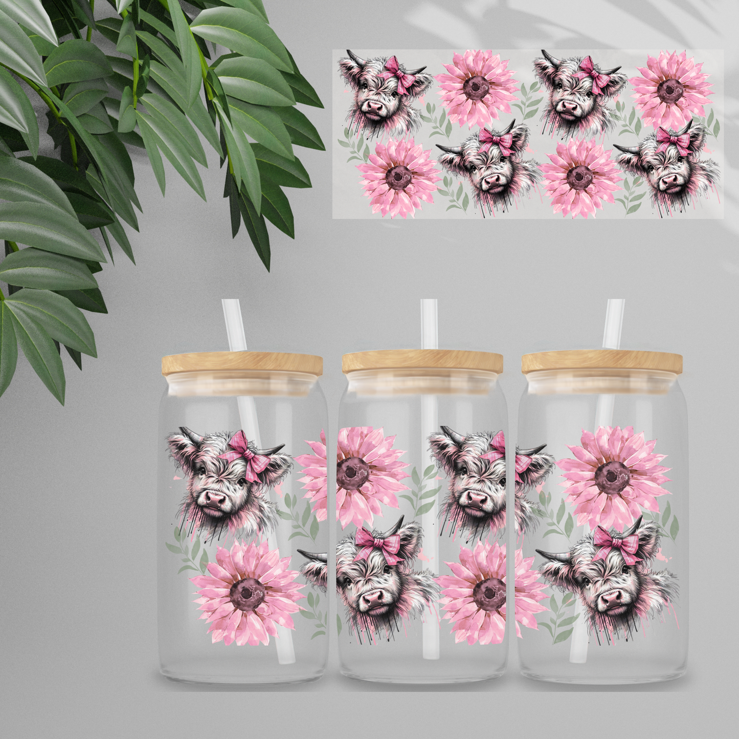 Double Sided UVDTF Wrap | 16oz Tumbler Transfer | 24cm x 11cm | Animals 13