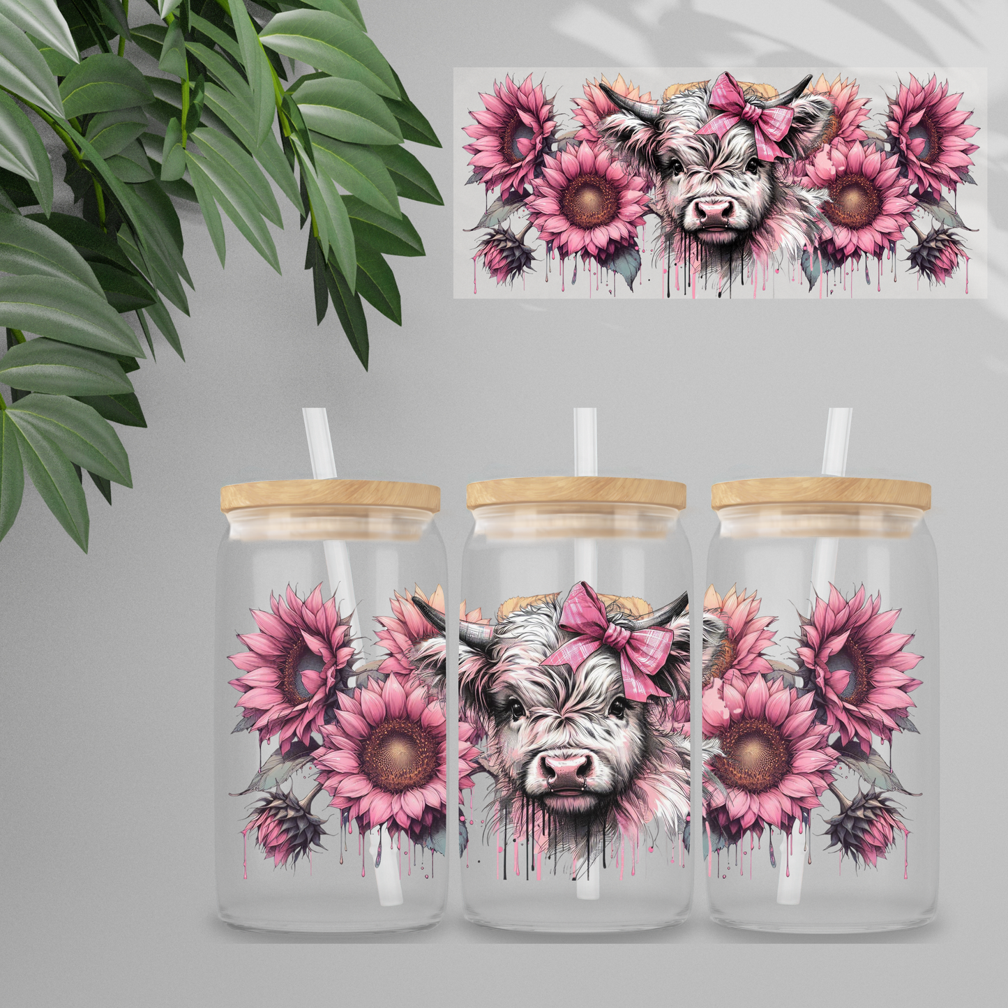 Double Sided UVDTF Wrap | 16oz Tumbler Transfer | 24cm x 11cm | Animals 12