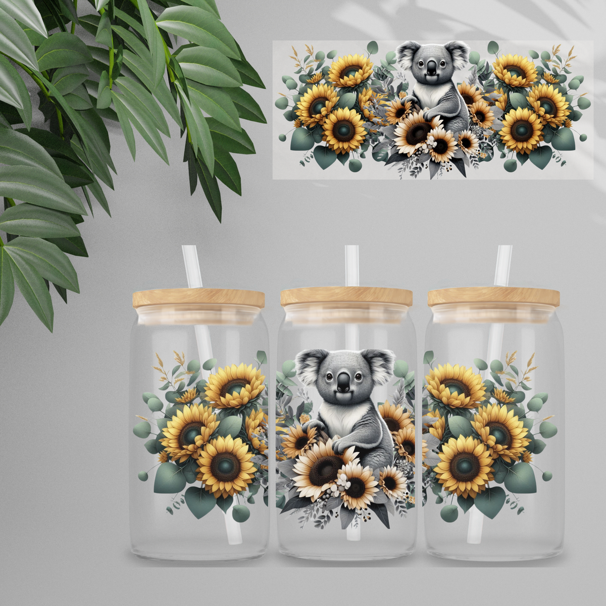 Double Sided UVDTF Wrap | 16oz Tumbler Transfer | 24cm x 11cm | Animals 16