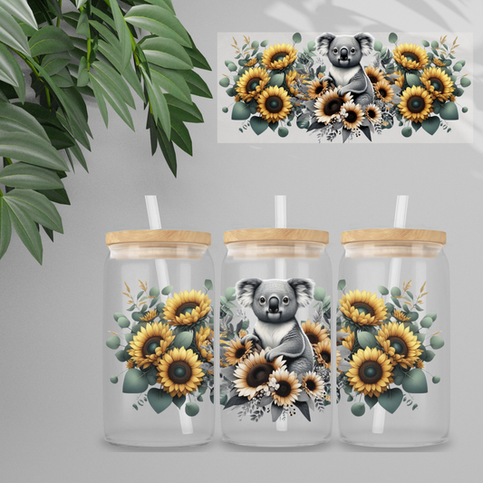 Double Sided UVDTF Wrap | 16oz Tumbler Transfer | 24cm x 11cm | Animals 16