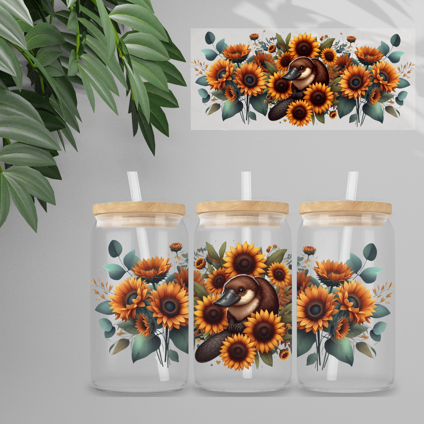 Double Sided UVDTF Wrap | 16oz Tumbler Transfer | 24cm x 11cm | Animals 19